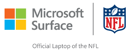 Surface official laptop of NFL logo